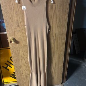 Anthropologie Tan Maxi Dress